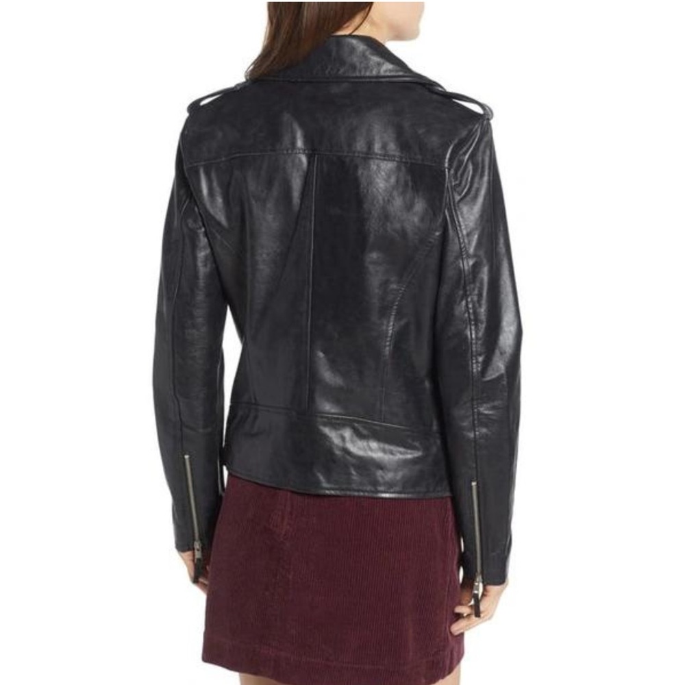 🔴NEW! AG REESE MOTO LEATHER JACKET SZ SMALL - Picture 3 of 16